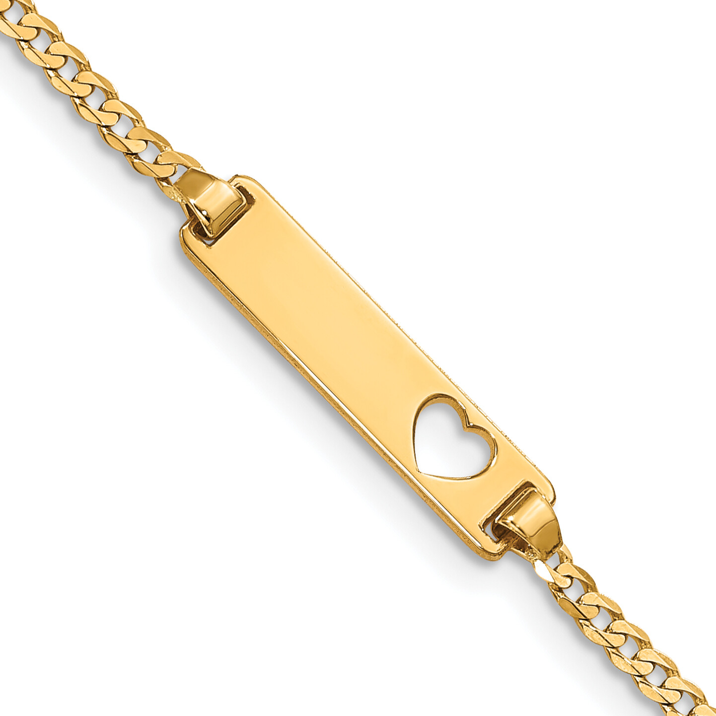 10k Flat Curb Link ID Bracelet 10BID27