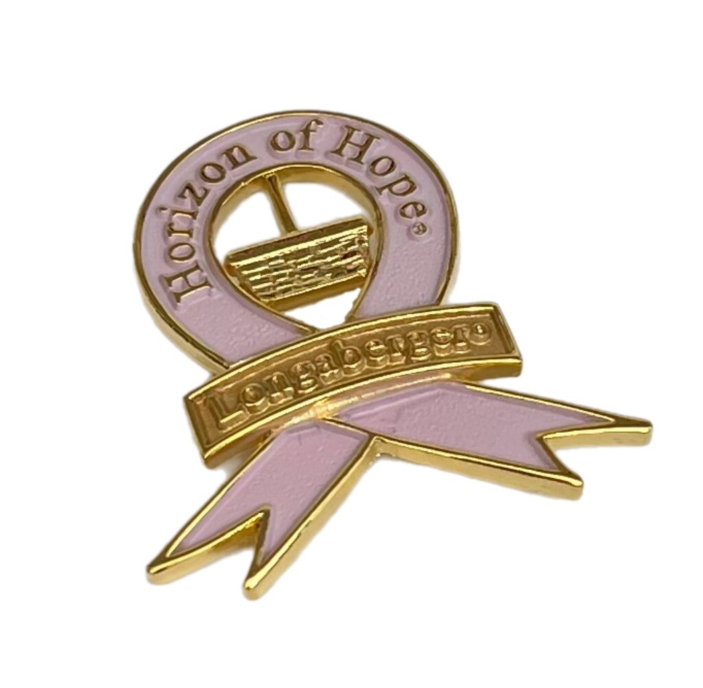 Longaberger Baskets Horizon of Hope Light Pink Ribbon Lapel Pin
