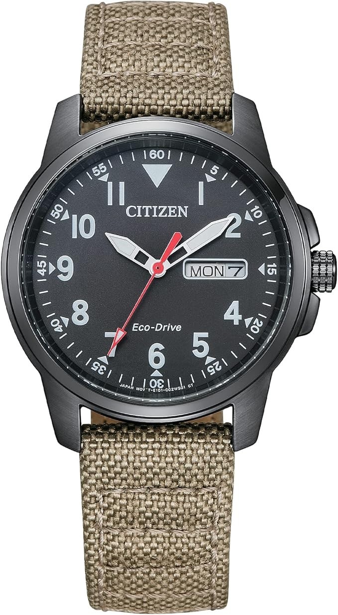 Citizen Mens Watch Eco-Drive Casual Black Ion Plated 37mm WR50 BM8186-07