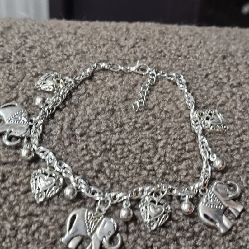 Elegant 925 Plating Silver Beach Sandal Heart Anklet Foot Bracelet Vintage Women