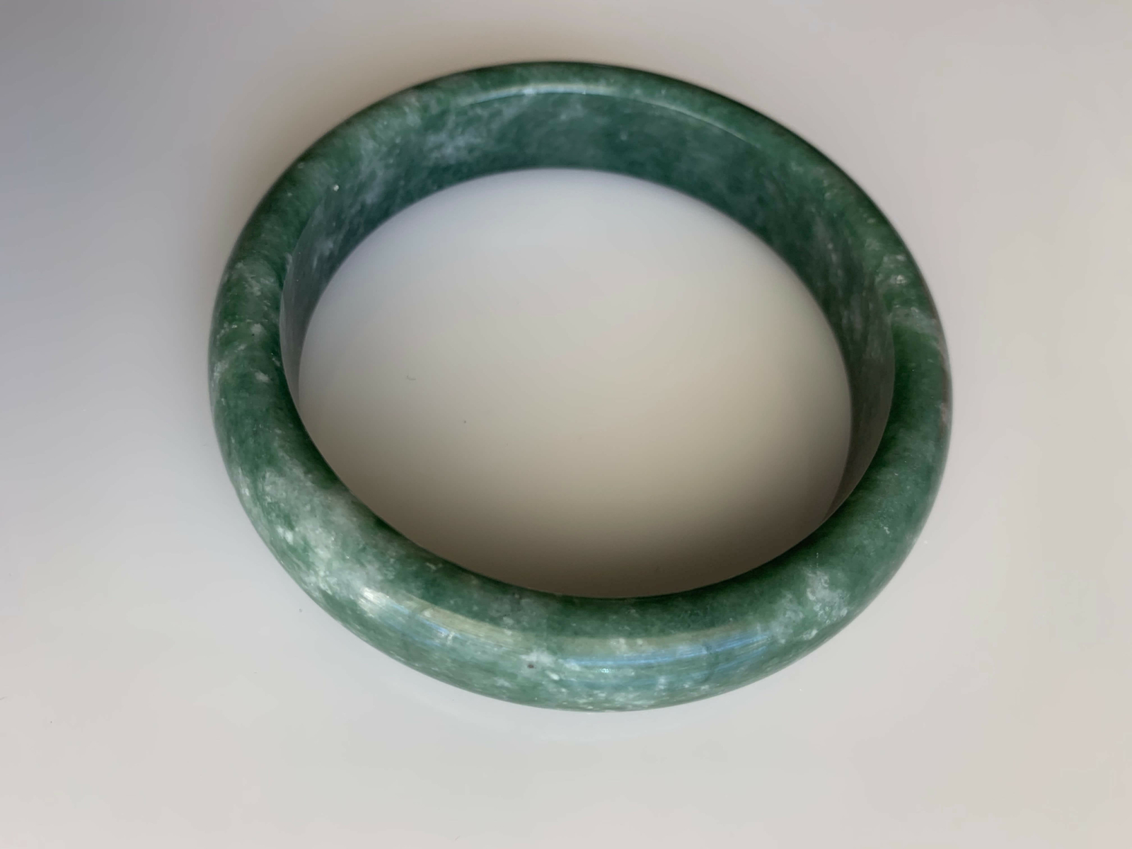 Gorgeous Natural Real Chinese Green Jade Bangle Bracelet Emerald Green 57 58 mm