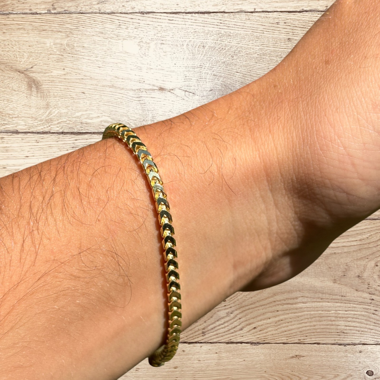 3mm Franco Link Bracelet – Real Solid 925 Sterling Silver Or 14k Gold Vermeil