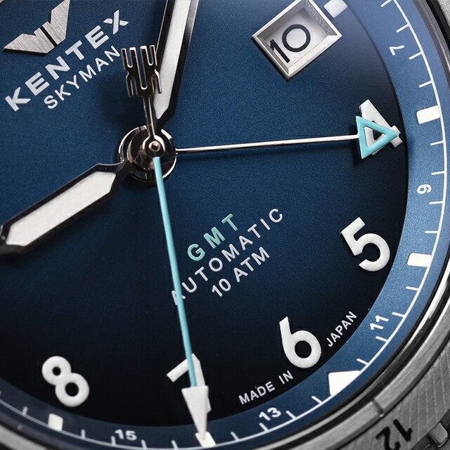 [B1Y] Kentex Skyman GMT Automatic Men’s Watch S809M 02 Horizon Blue [t9q]