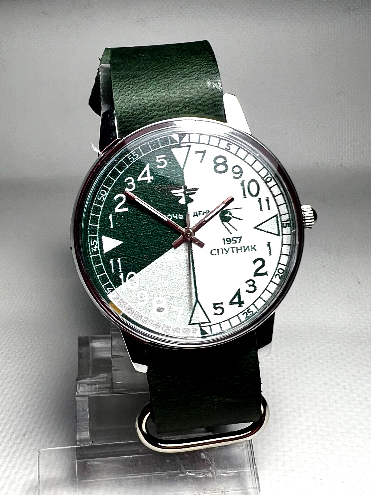 Soviet wrist watch RAKETA 1957 Day-Night from the former USSR Space Era Style