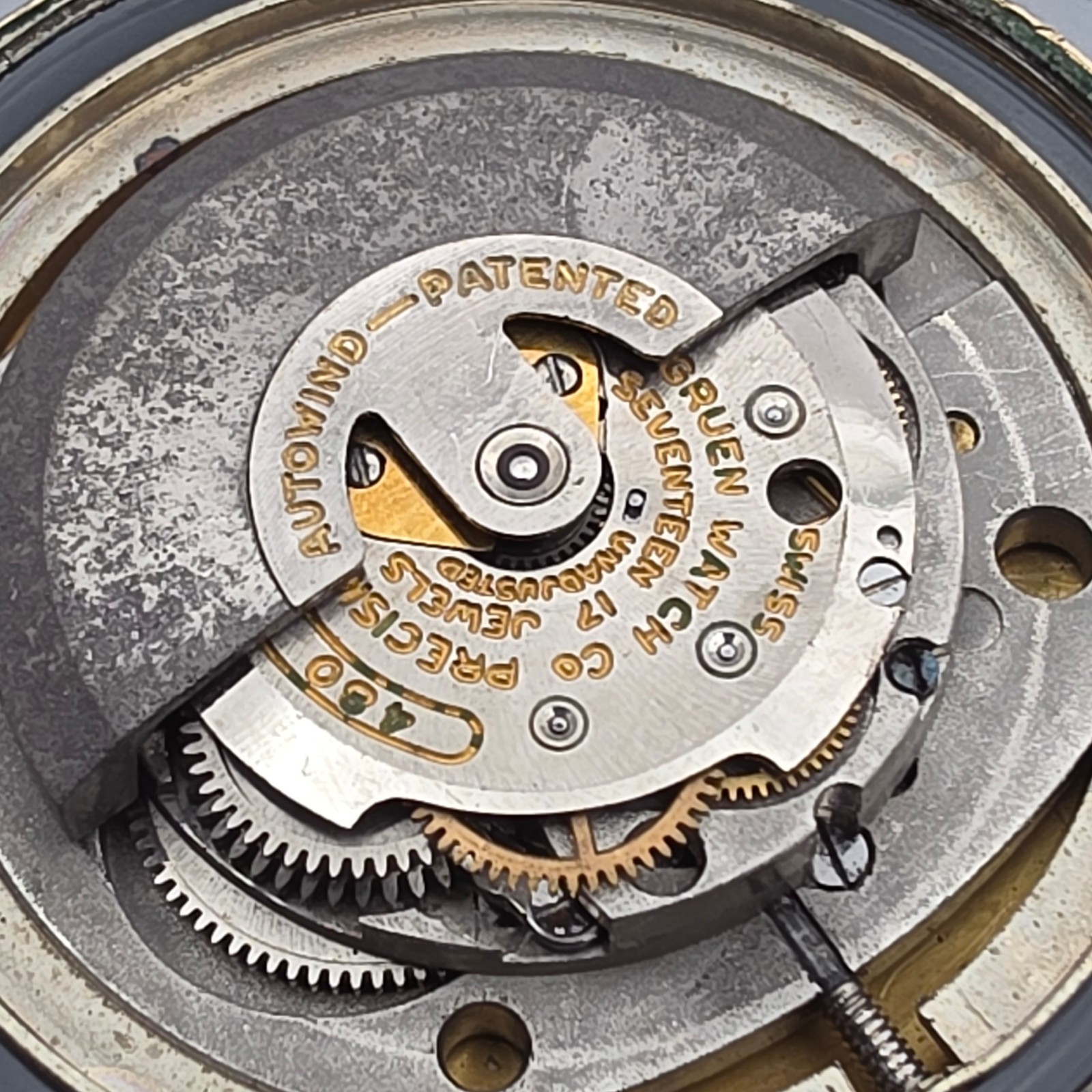 Vintage GRUEN men’s automatic watch 480/831 10K GF Concentric-circle dial 1952