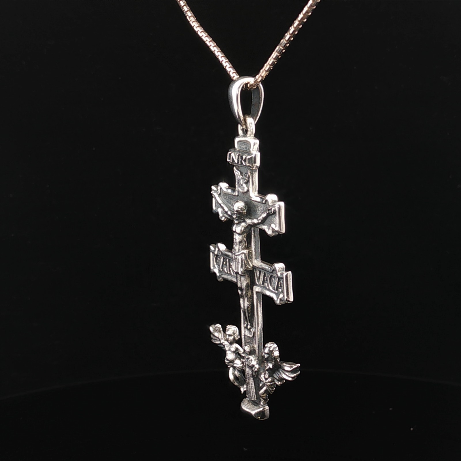 925 Sterling Silver Devotional Caravaca Crucifix Necklace