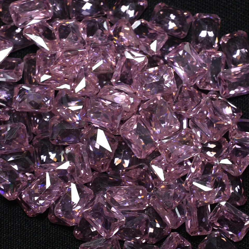 12 Pcs Natural Pink Sapphire 7x5mm Emerald Cut Certified Loose Gemstones 5SDJ