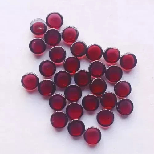 AAA+ Natural Garnet Cabochon Round Shape Loose Gemstone