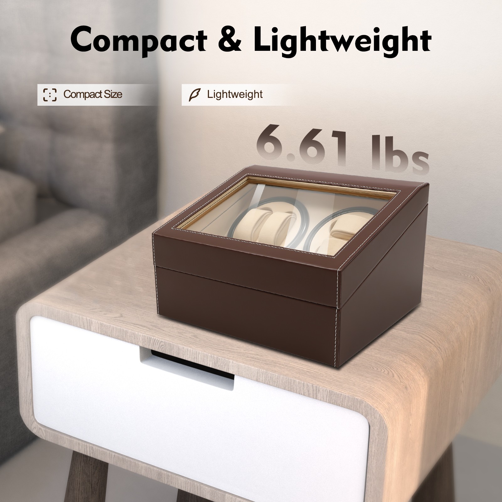 4+6 Automatic Watch Winder Watch Display Box Luxury Storage Case Self-winding