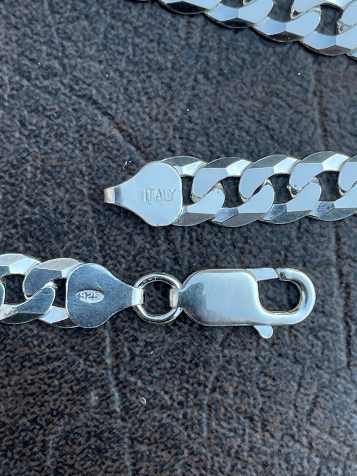 Solid 925 Sterling Silver Men’s Miami Cuban Link Chain Necklace 8mm ITALIAN MADE