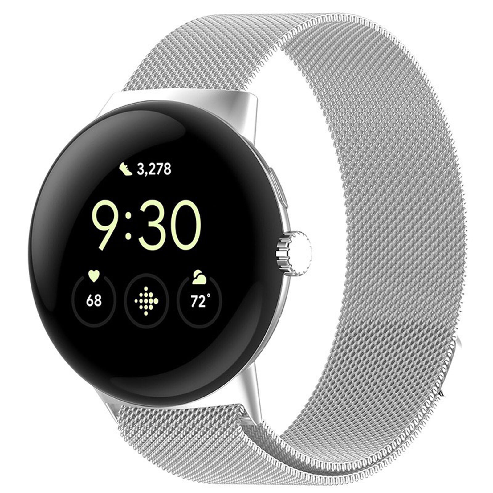 For Google Pixel Watch 3 41mm/45mm Band Stainless Steel Metal Adjustable Strap
