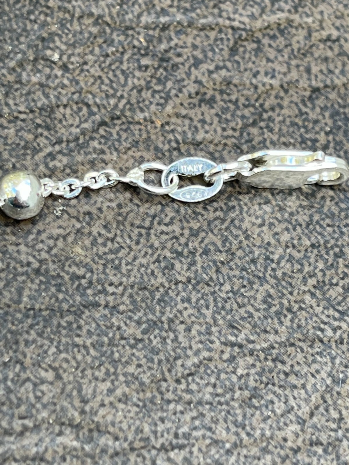 Ankle Bracelet Beaded Chain Anklet Real 925 Silver Adjustable Length 8″-11.5″