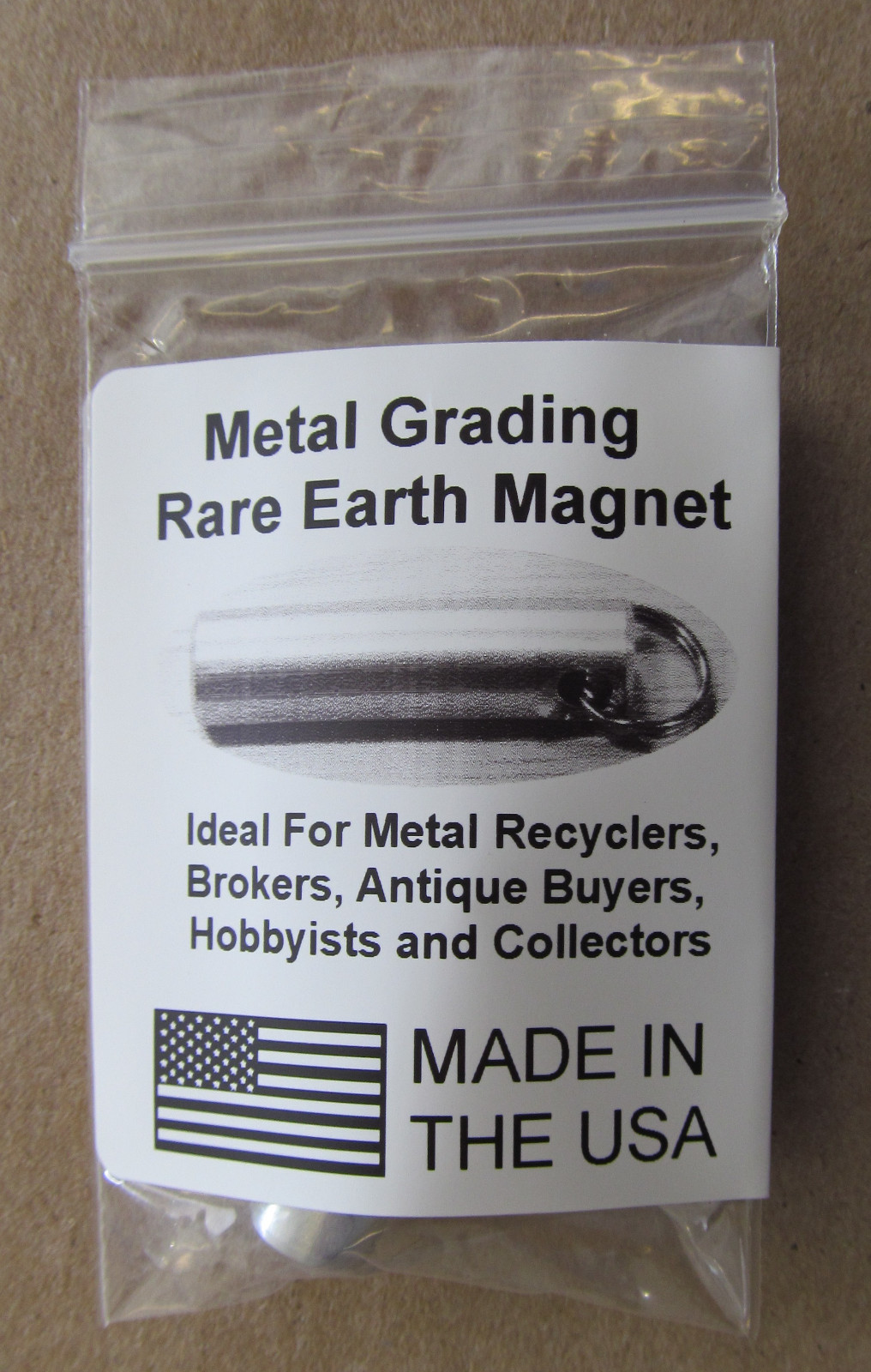 Antique & Jewelry Tester Magnet Keychain Test Brass, Gold, Silver KM02 6 lb
