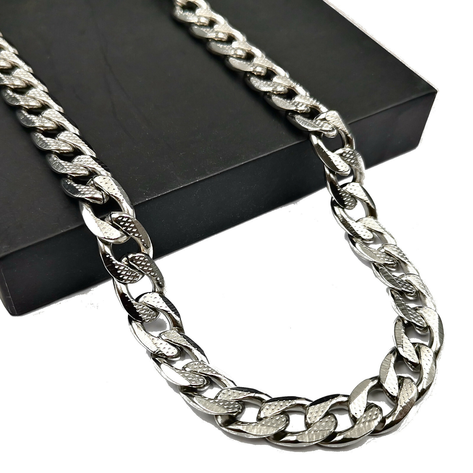 Rare Men’s 9.5mm S.Steel Necklace (or bracelet) curb chain 7.5–40in