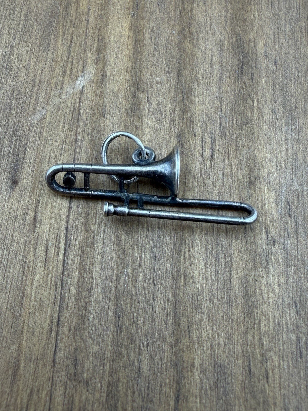 Retired James Avery Sterling Silver Trombone Charm Uncut Loop No Mark