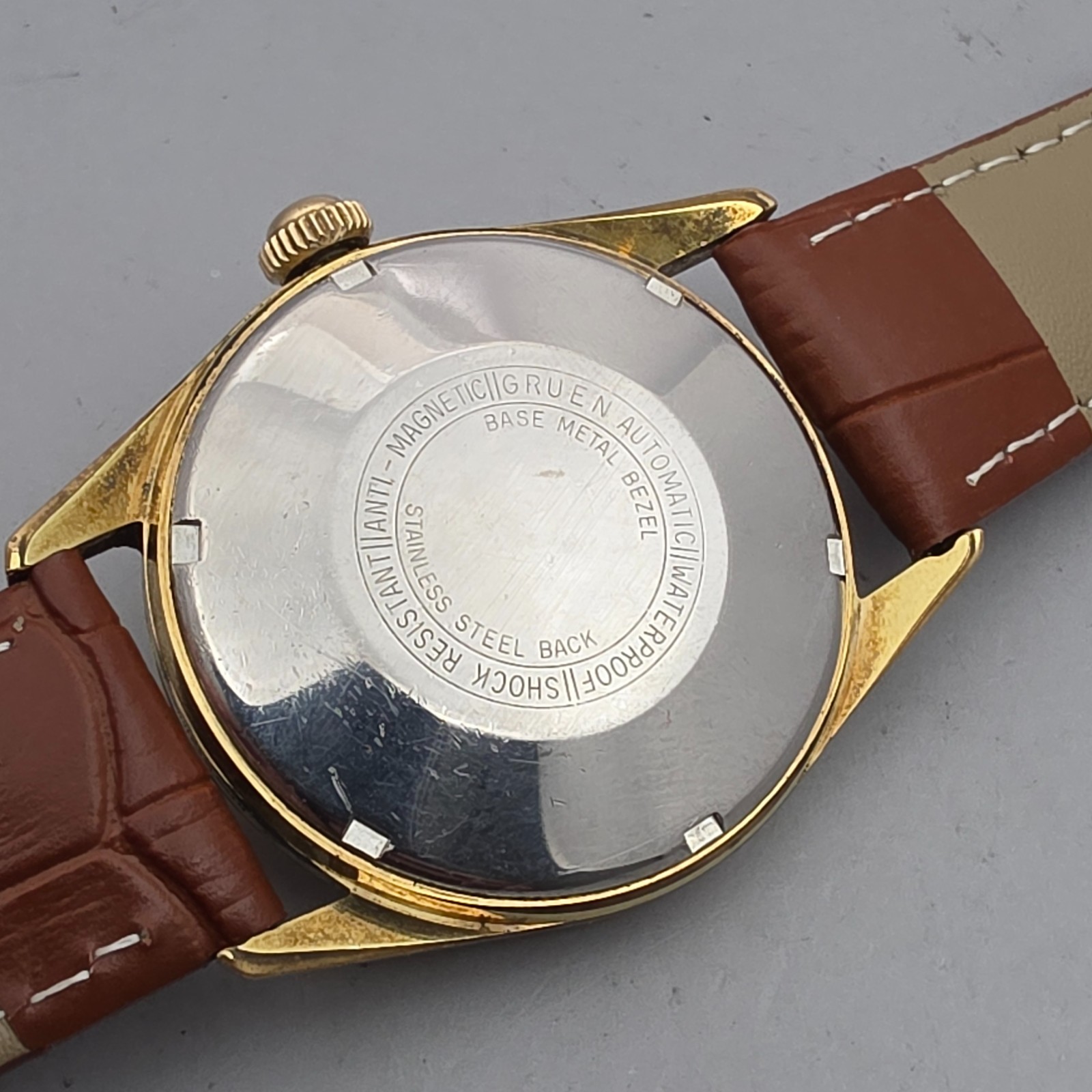 Vintage GRUEN men’s automatic watch N710SS SWISS 1960s