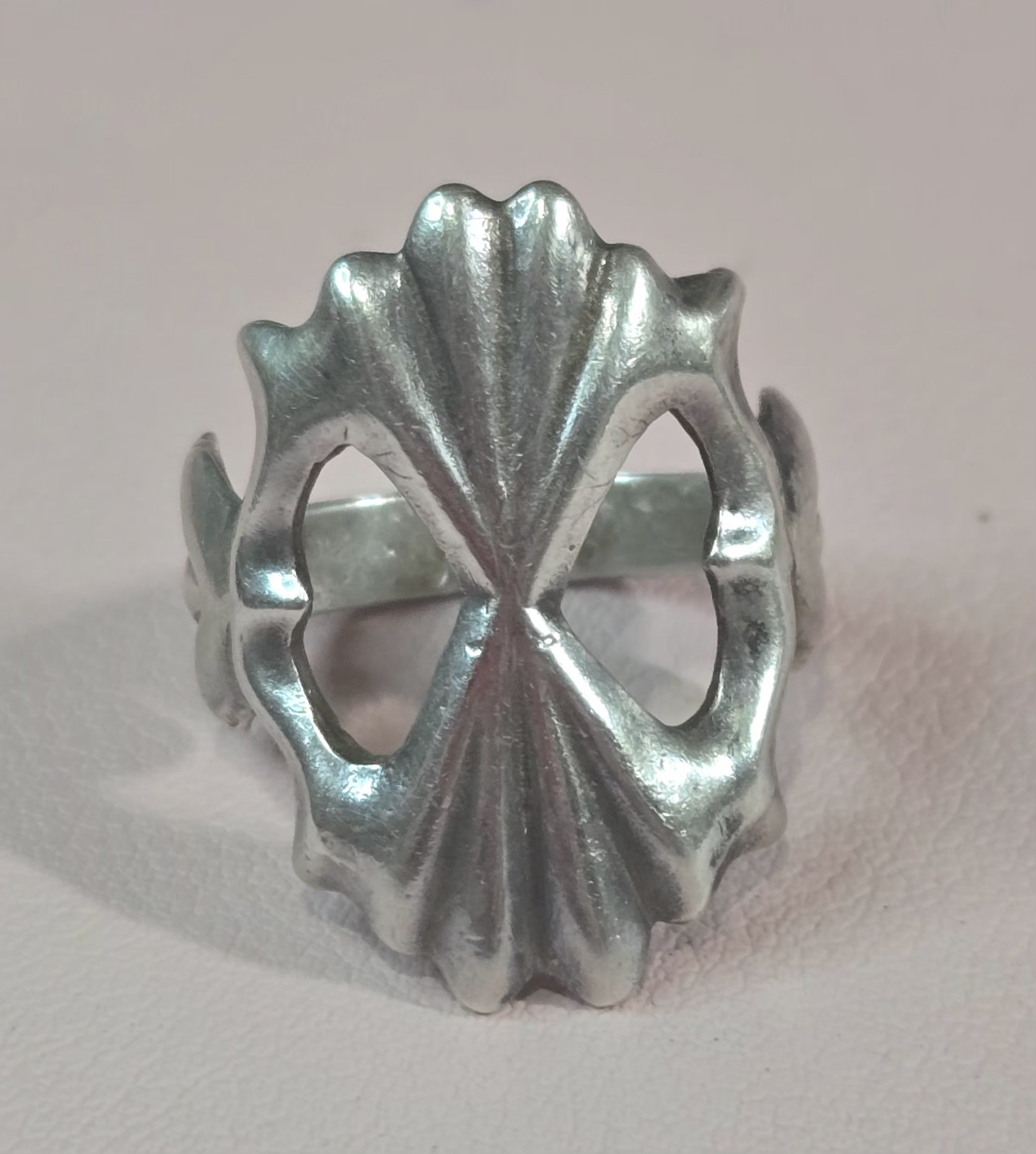 Vintage Navajo Native American Sterling Silver Sand Cast Ring Size 7