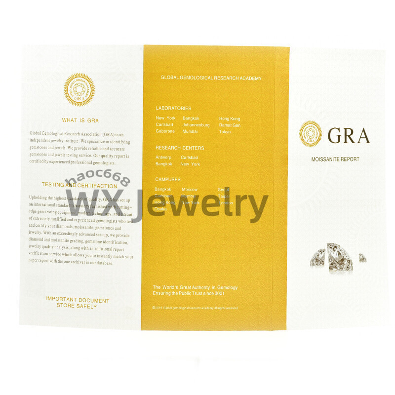 7.5mm 1.5ct Round White VVS1 Excellent Quality Moissanite With Certificate
