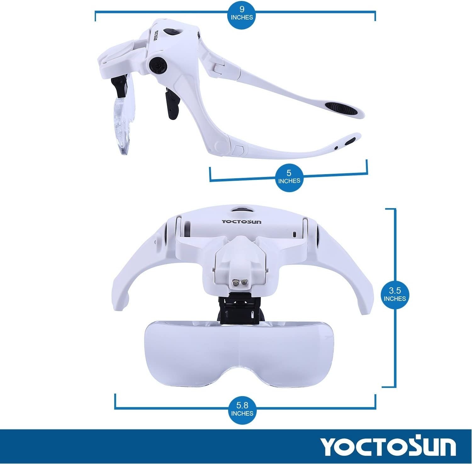 Ultra-Clear LED Head Magnifier with 350% Magnification – Rechargeable & Portable
