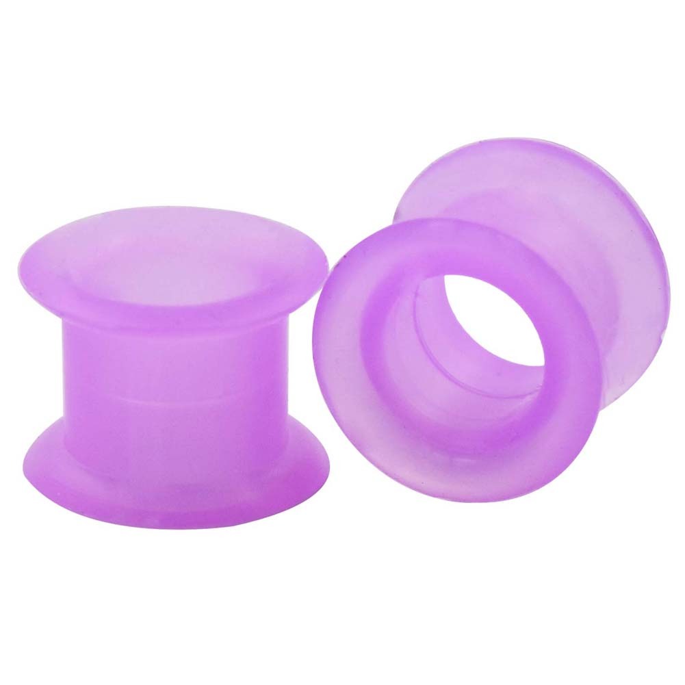 Silicone Tunnels Ear Gauges 2G-1″ Double Flared Expander Body Piercing Jewelry