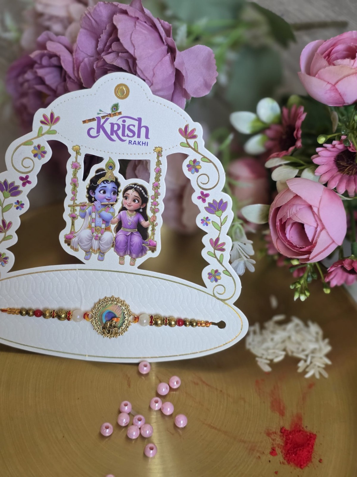 ​Premium Designer Rakhi for Brother | Krishna, Ganesha, Evil Eye, Floral UK