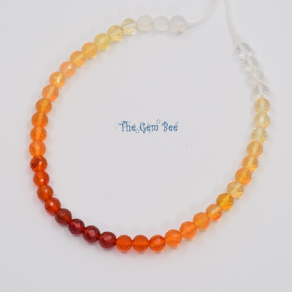4.2mm Old Stock Shaded Mexican Fire Opal Faceted Round Rondelle Beads 6.5″ Str