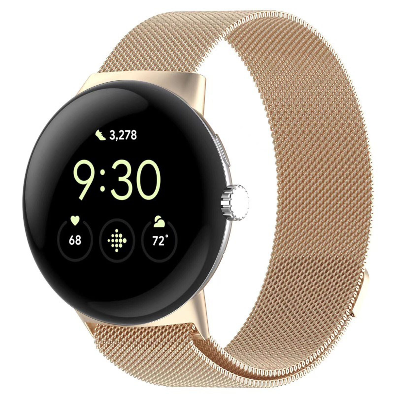 For Google Pixel Watch 3 41mm/45mm Band Stainless Steel Metal Adjustable Strap