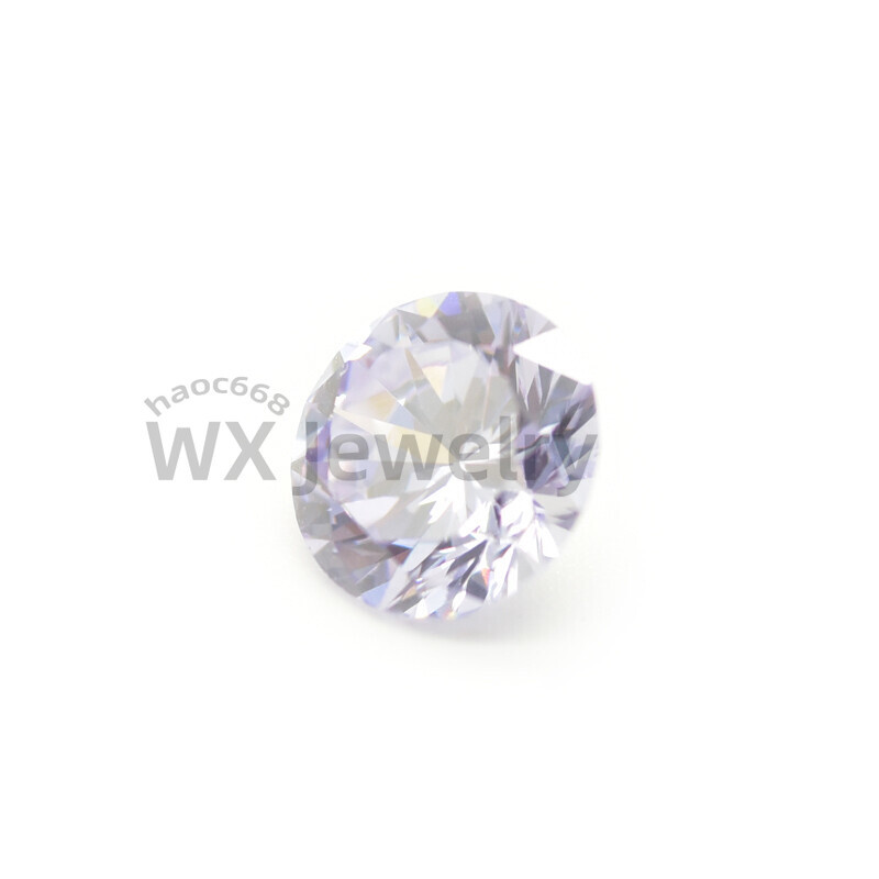 500pcs 0.7～20mm Round Cut Lavender Loose cubic zirconia AAAAA CZ stone Quality