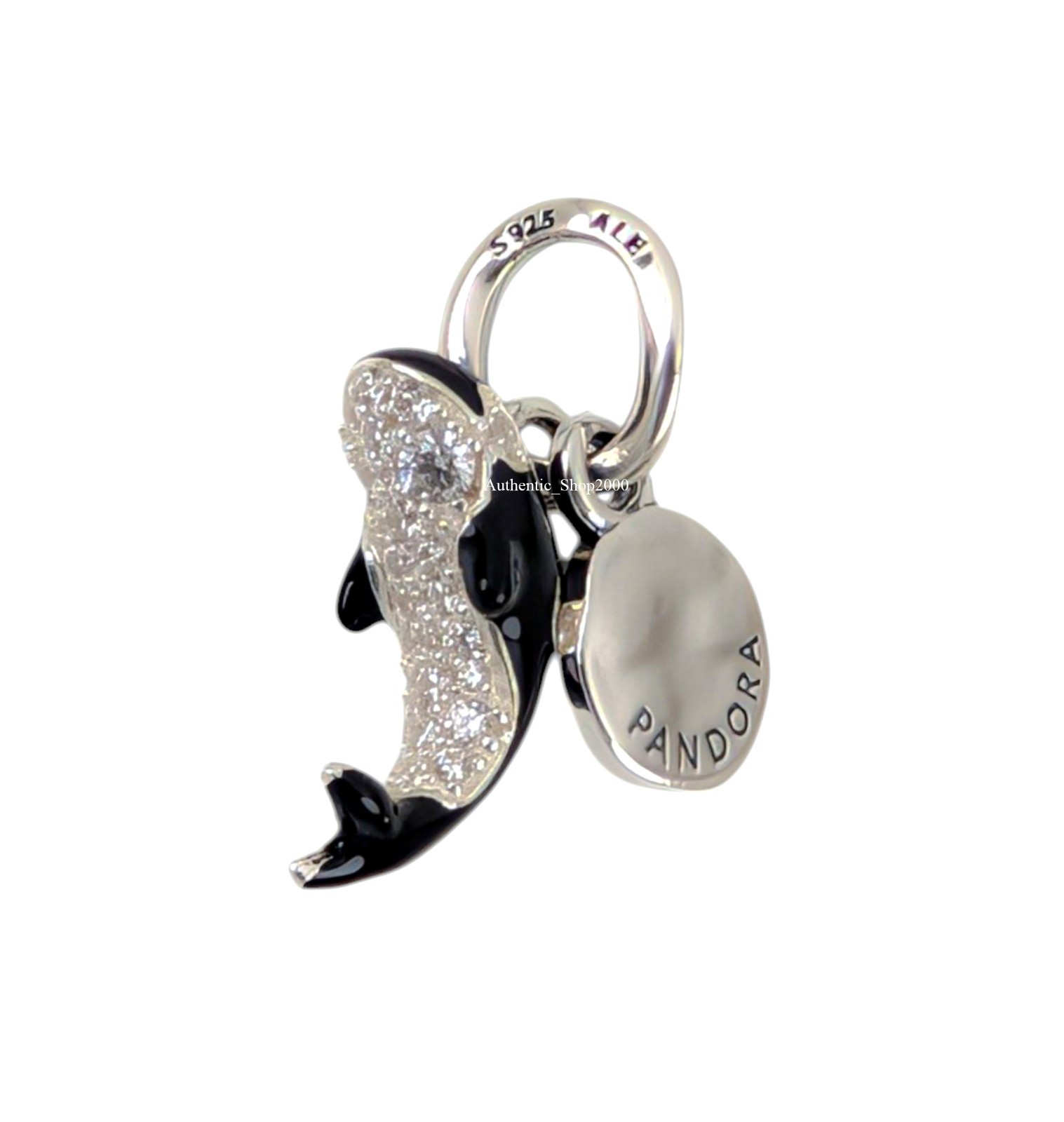 New 100% Authentic PANDORA 925 Ale Free As The Ocean Orca Whale Charm 794683C01