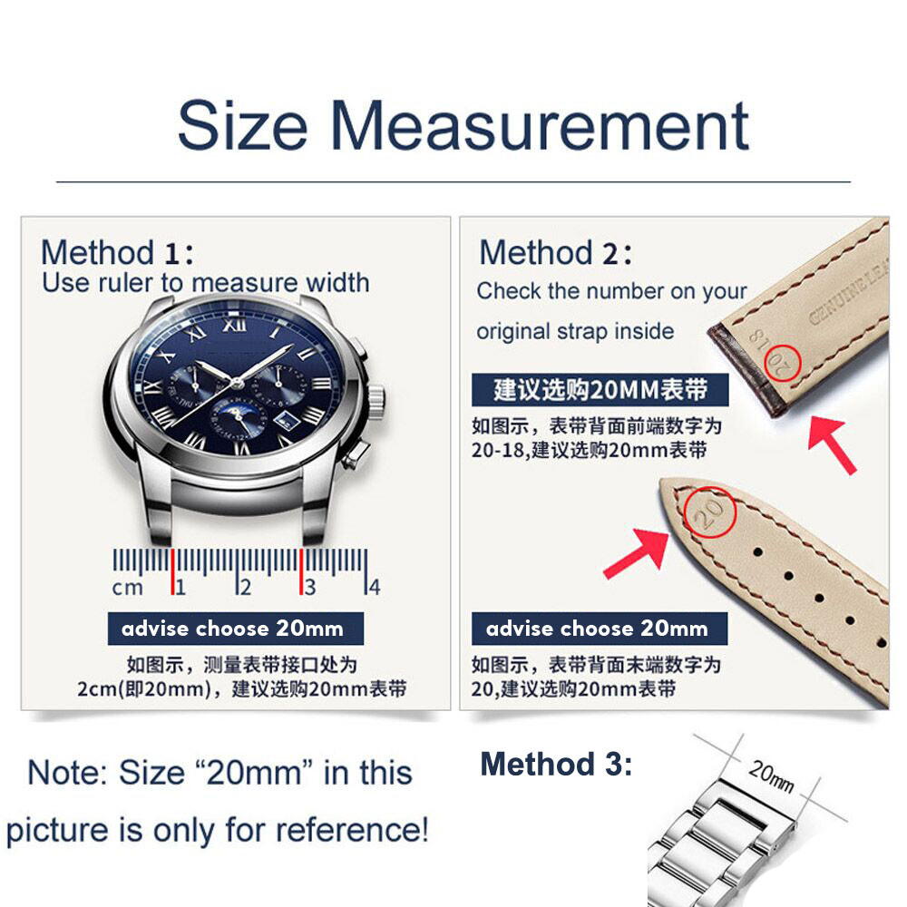 0.6mm Wire Meshed Loop Watch Strap 22mm Mesh Band Double-lock Clasp 10-20mm 24mm