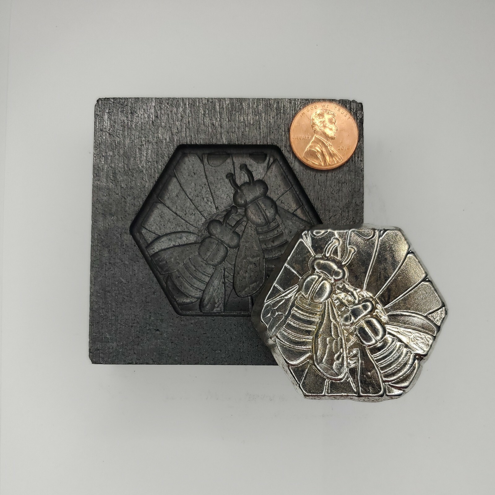 Bee 3D Graphite Ingot Mold Gold Silver Copper Tin Melting Casting Refining