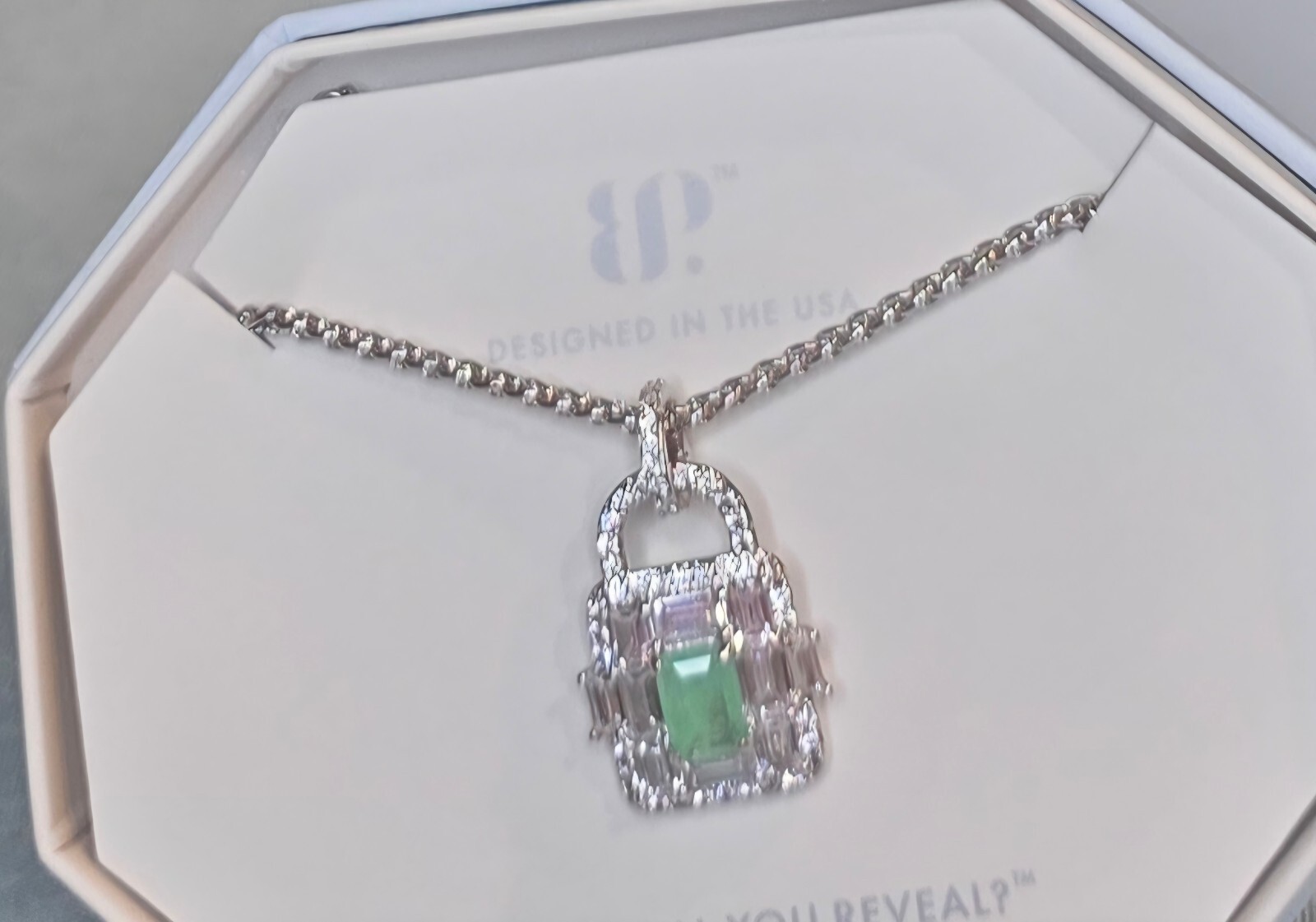 Necklace Reveal Lab-Created Mint Green Tourmaline Pendant