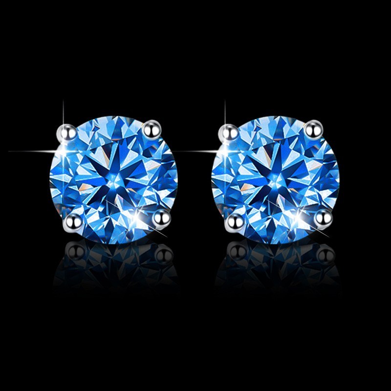 1ct-2ct D Color VVS1 Moissanite Stud Earrings Women Lady 925 Sterling Silver