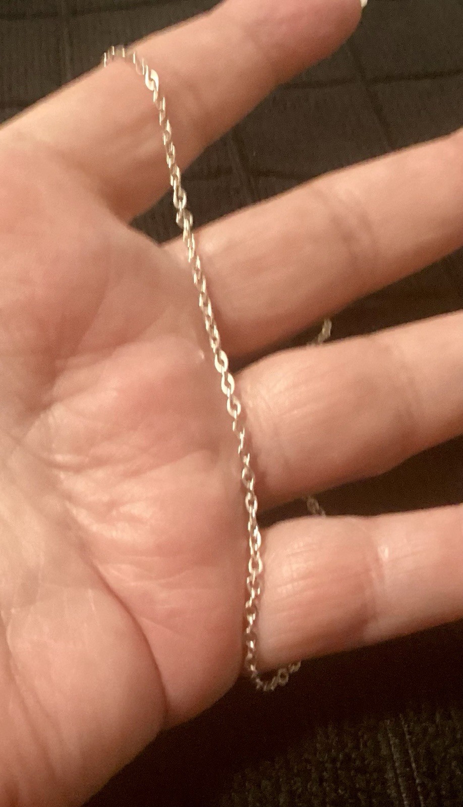 Cable Chain 16” With 2” Extender Silver Tone Necklace