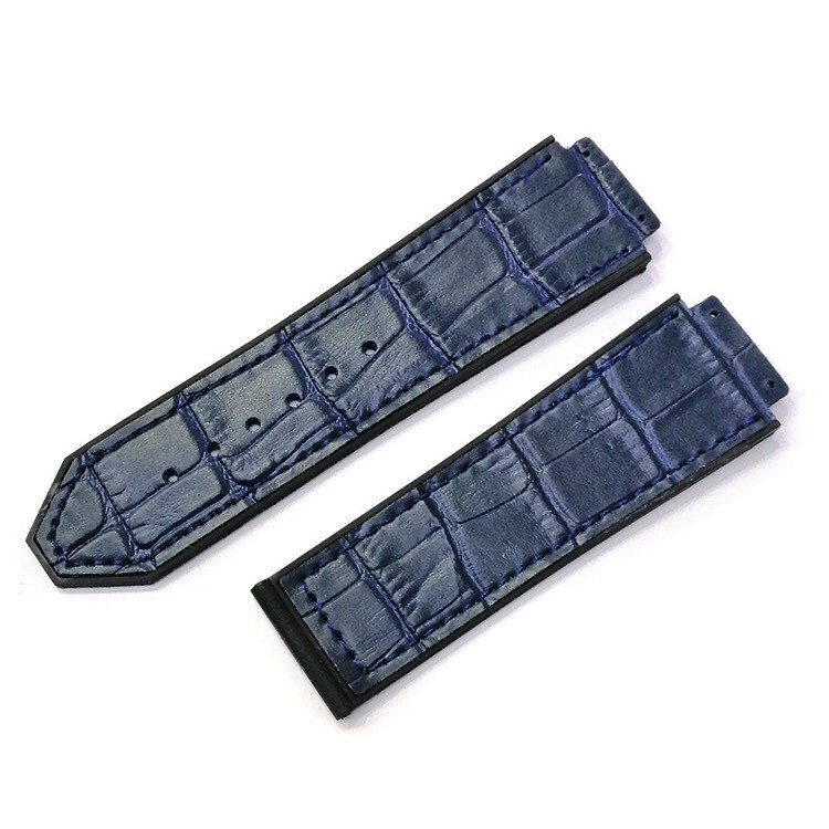Waterproof Classic Genuine Leather Watch Band Strap Quick 25*19mm rubber strap