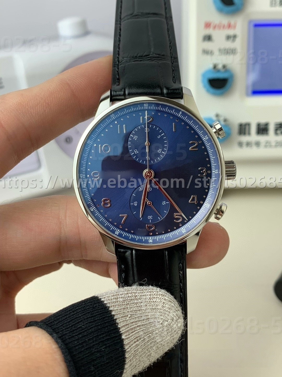 DIY SET for 7750 watch case + dial + hands + strap 41mm