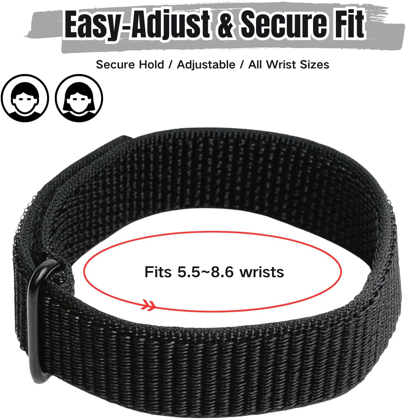 Nylon Loop Compatible with Hume Band, Nylon Replacement Strap, Soft Adjustable B