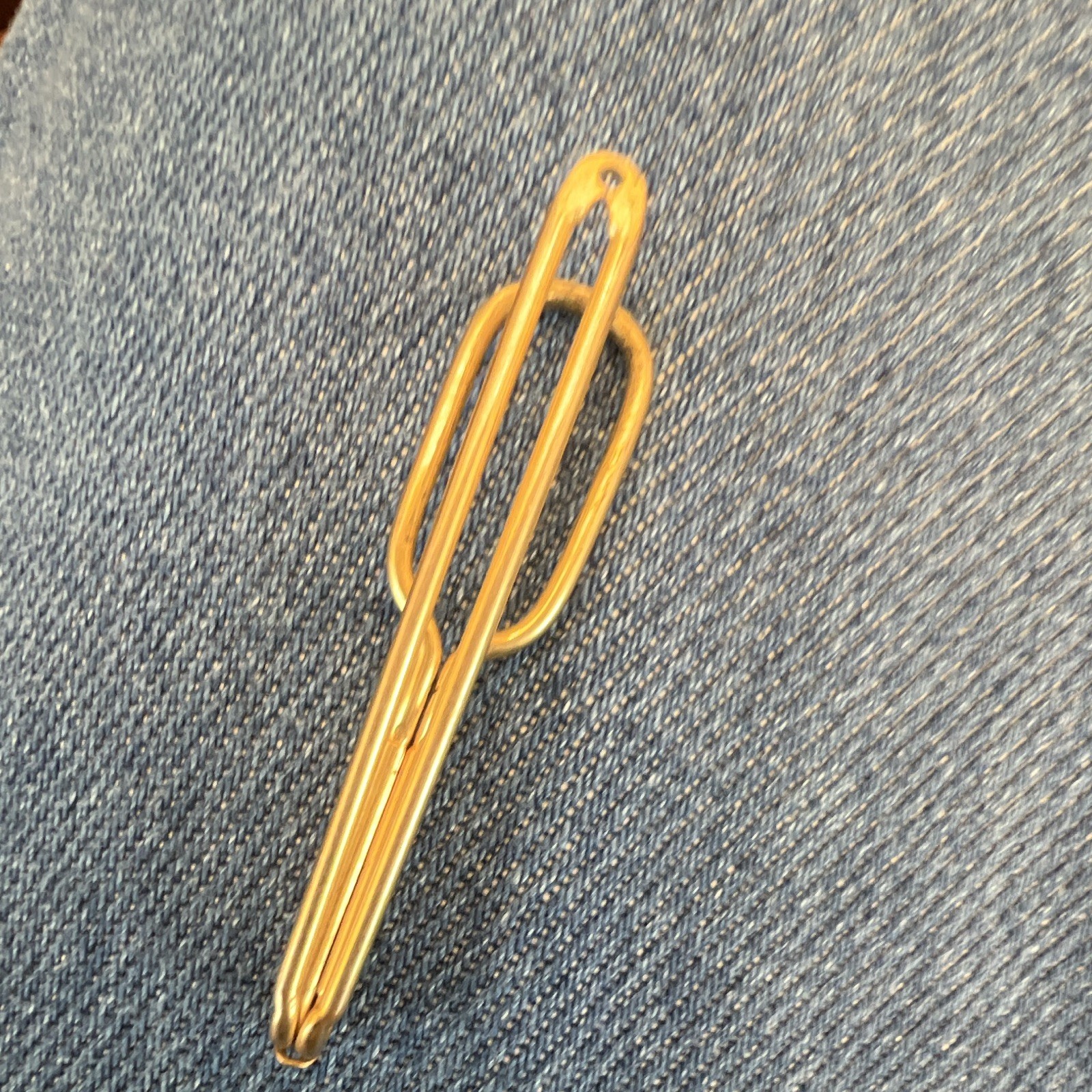 Swank Men’s Signed Gold Tone Tie Bar/Clip, Gold Color, No Stone