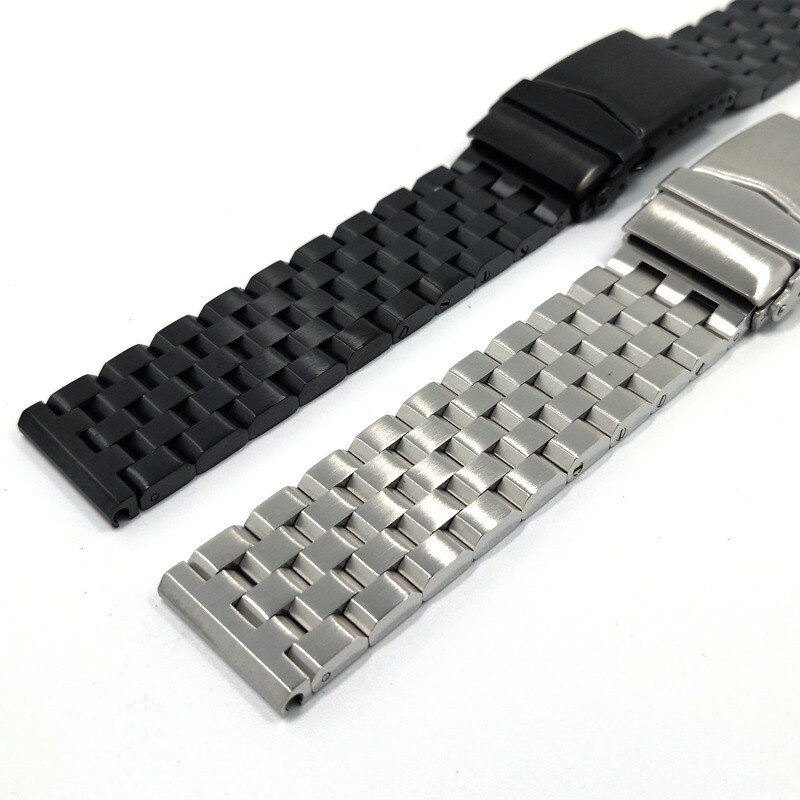 Solid Brushed Stainless Steel Watch Strap Watch Band Bracelet Screw Link 18-24mm