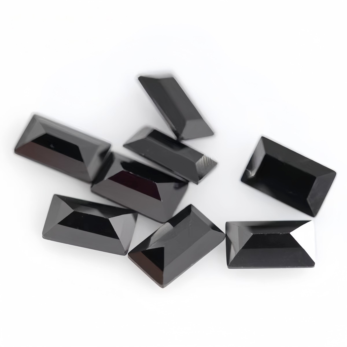Small Size Rectangle Faceted Natural Black Spinel Ideal for Wax Casting