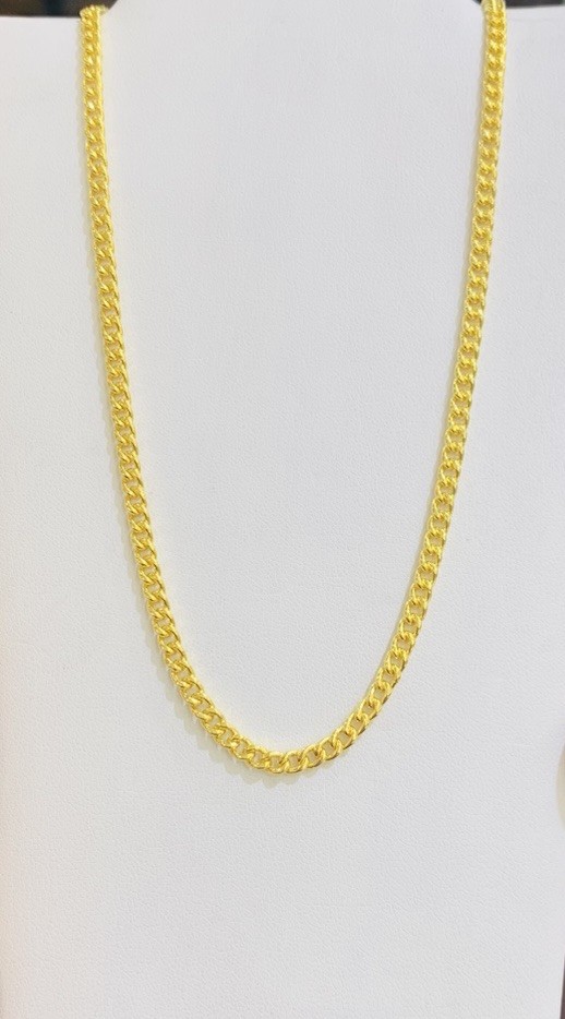 24K Solid Yellow Gold Handmade Miami Link Necklace 31.38Grams28+ Inches(1.7x3mm)