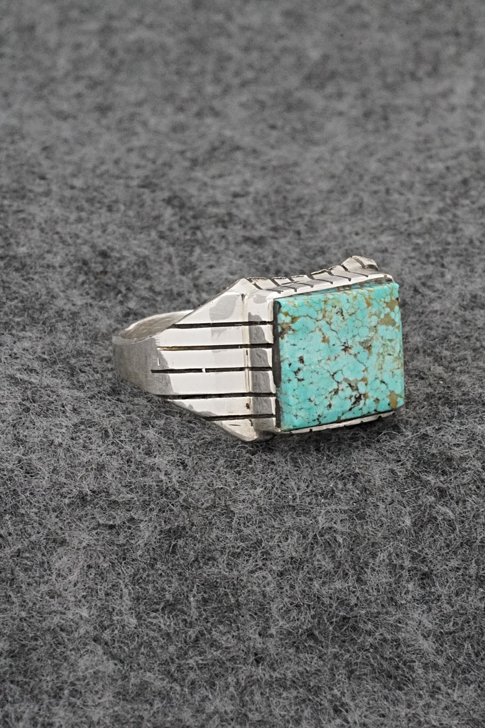 Turquoise & Sterling Silver Ring – Trevor Jack – Size 13.75