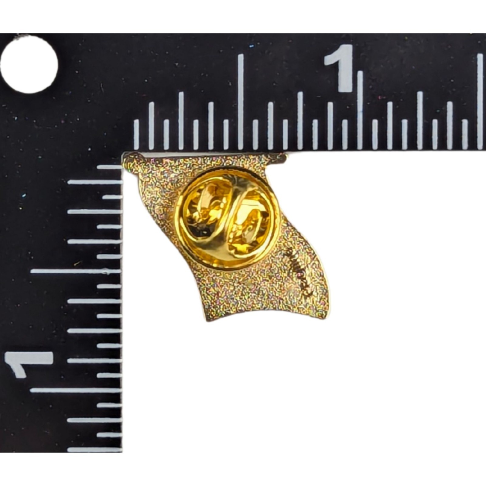 Alaska State Flag Lapel Pin; Die-Struck Steel Alloy