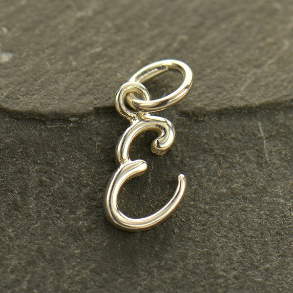 Sterling Silver 0.925 Initial Letter Script Alphabet Necklace Pendant Charm A-Z