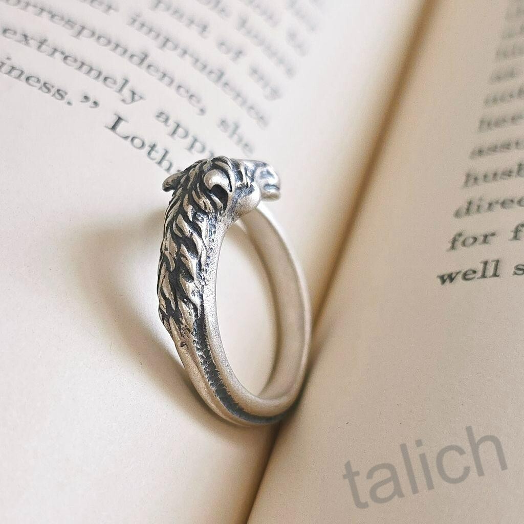 Antiqued Solid 925 Sterling Silver Horse Head Ring Adjustable Handmade Unique