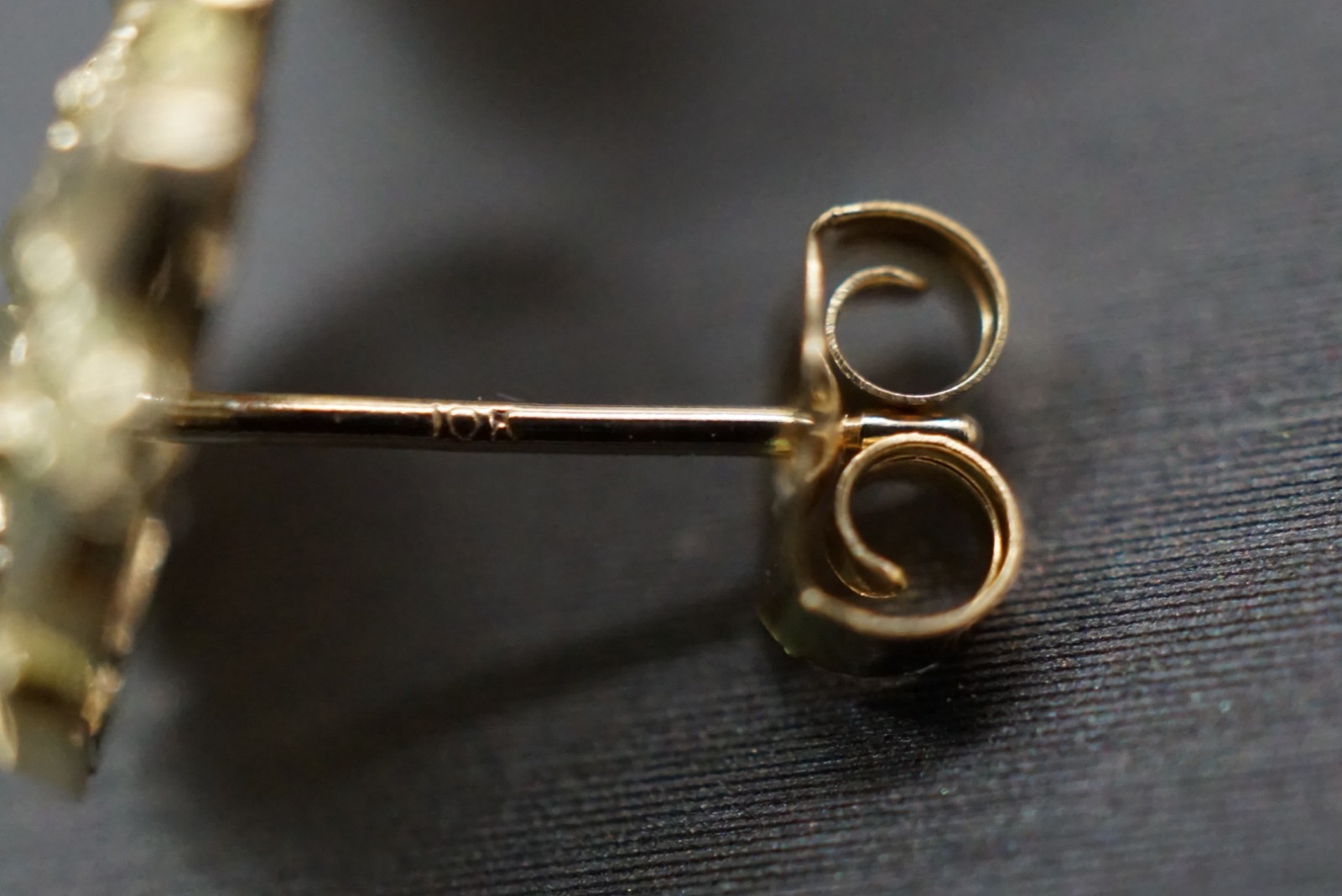 Real 10K Solid Yellow Gold 11.5MM Diamond Cut Round Nugget Stud Earrings.