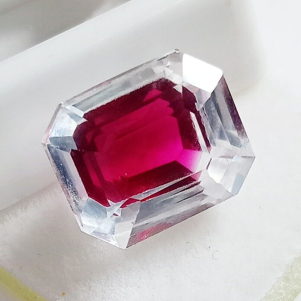 Pitambari Sapphire Natural Bi-Colour Emerald Cut 8+Ct Loose Certified Gemstone