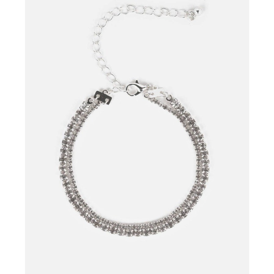 Double Layered Contrasting Tennis Bracelet