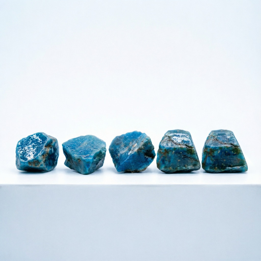 2PC Natural Raw Blue Apatite Rough Crystal Stones Healing Mineral Specimen Gift