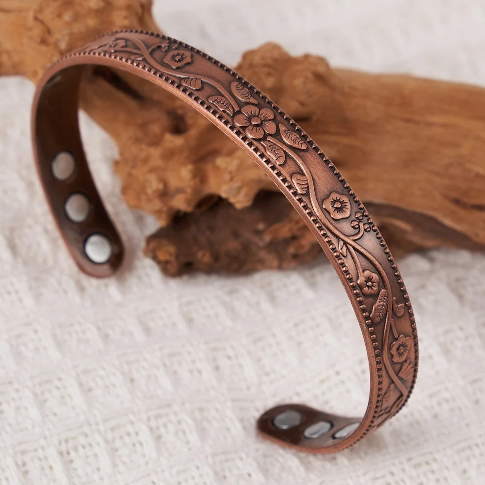 Copper Magnetic Bracelet for Arthritis Pain Relief Powerful Magnets Energy Cuff